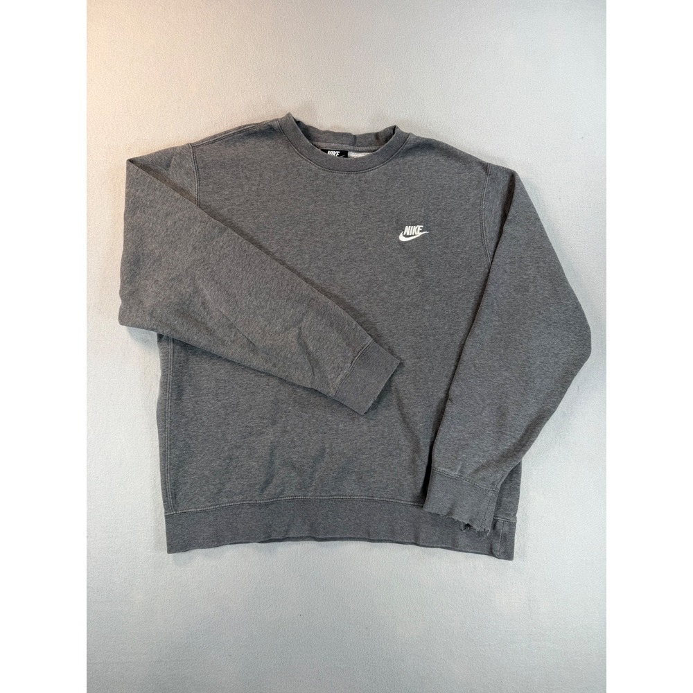 Nike Mens Club Fleece Vintage Gray Embroidered Large
